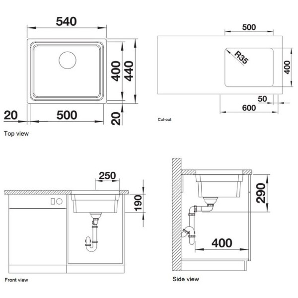 Кухонная мойка Blanco Etagon 500-U Inox