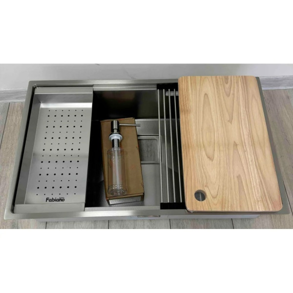 Кухонная мойка под столешницу Fabiano Quadro 73 Celldecor Inox Кухонная мойка под столешницу Fabiano Quadro 73 Celldecor Inox