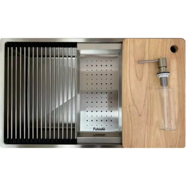 Кухонная мойка под столешницу Fabiano Quadro 73 Celldecor Inox Кухонная мойка под столешницу Fabiano Quadro 73 Celldecor Inox