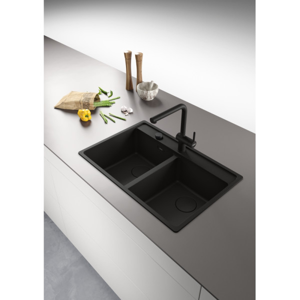 Chiuveta Franke Maris MRG 620-35-35 Matte Black