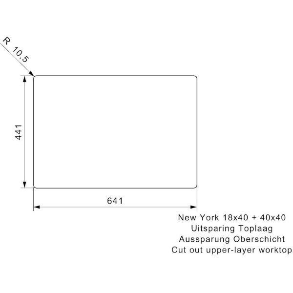 Chiuveta Reginox New York 18x40+40x40 Comfort