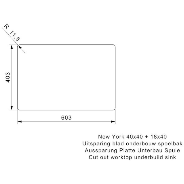 Chiuveta Reginox New York 40x40+18x40 Comfort