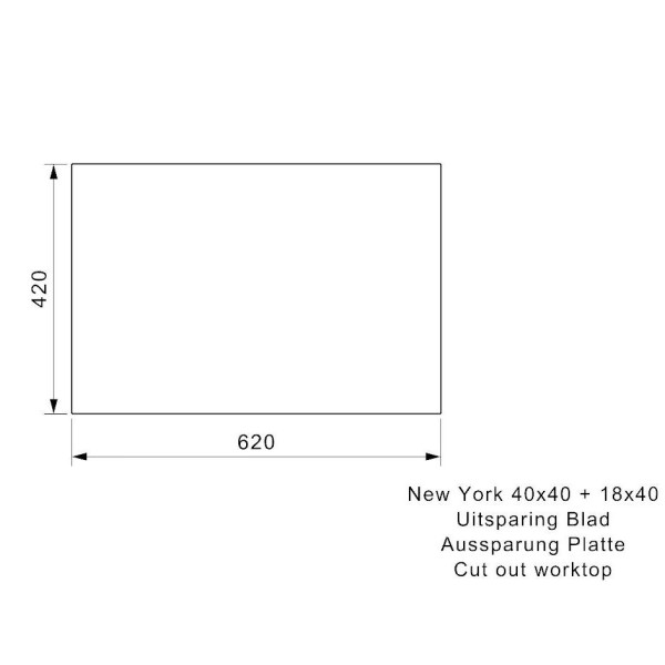 Chiuveta Reginox New York 40x40+18x40 Comfort