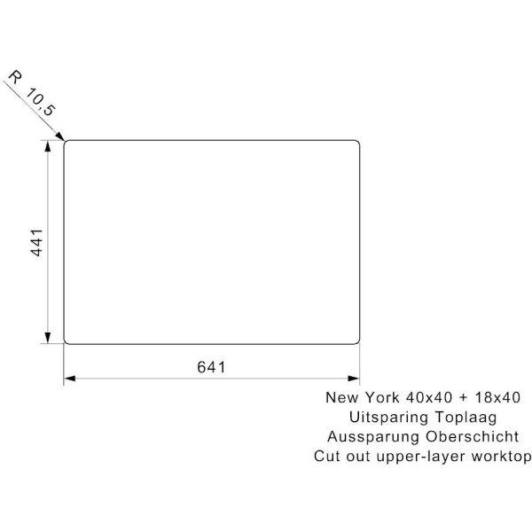 Chiuveta Reginox New York 40x40+18x40 Comfort
