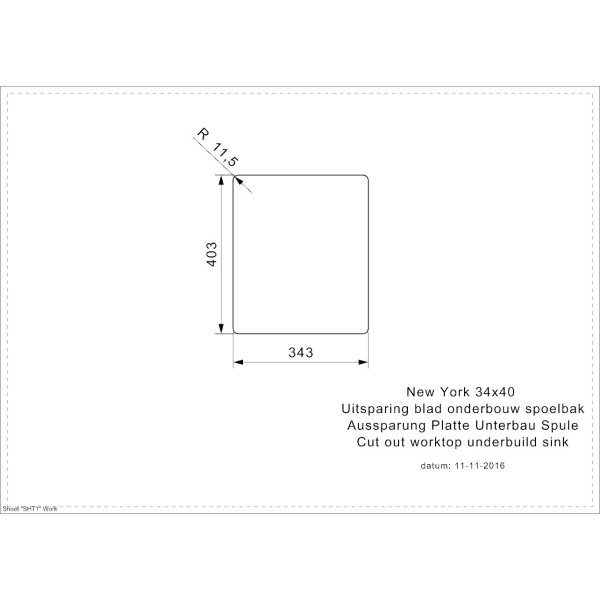 Chiuveta Reginox New York 34x40 (L) OKG