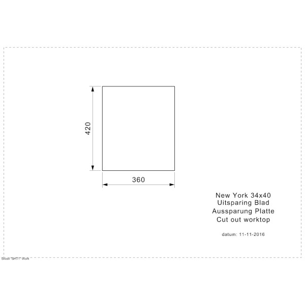 Chiuveta Reginox New York 34x40 (L) OKG