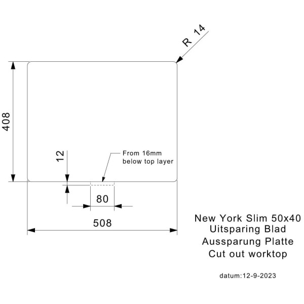 Chiuveta Reginox New York 50x40 (L) OKG Comfort Slim