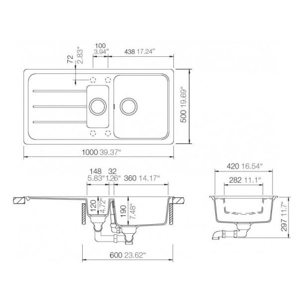 Chiuveta Schock Formhaus D-150L Onyx