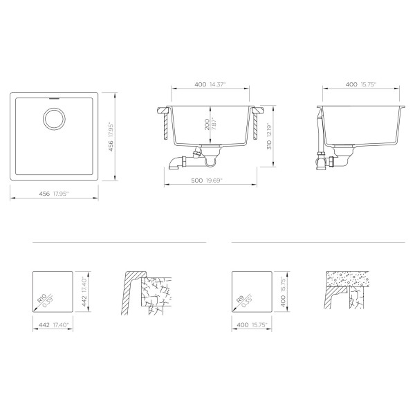 Chiuveta Schock Kaia N-100 Magnolia