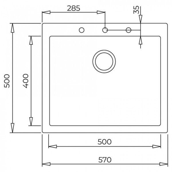 Chiuveta Teka ForSquare 50.40 Black