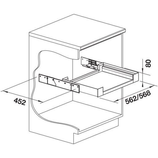 Raft extractibil Blanco Flat Drawer 60 H