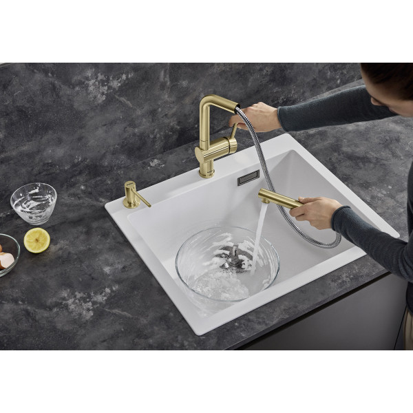 Baterie bucatarie Blanco Linus-S Satin Gold