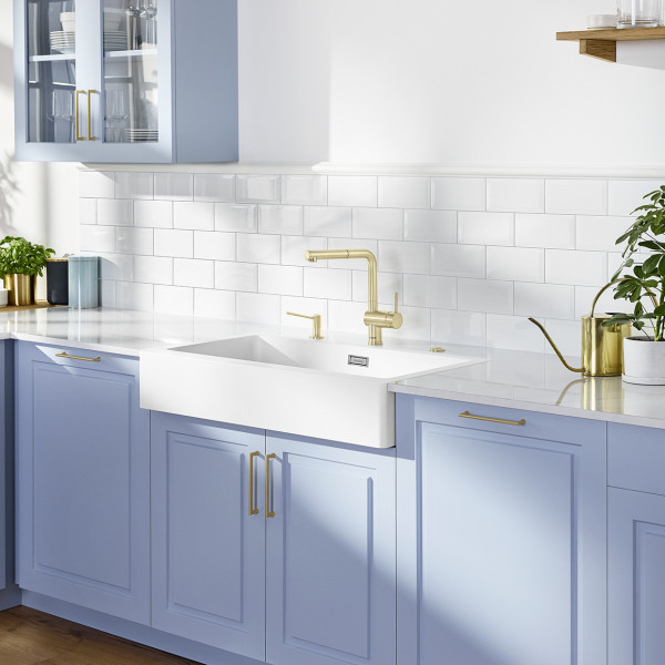 Baterie bucatarie Blanco Linus-S Satin Gold