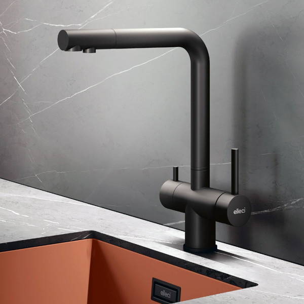 Baterie bucatarie Elleci Cross Pure Black