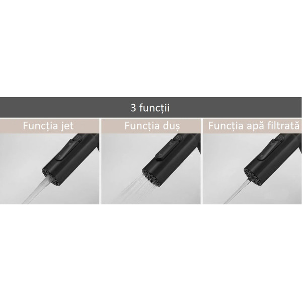 Baterie bucatarie Fabiano FKM 3127 Black Steel