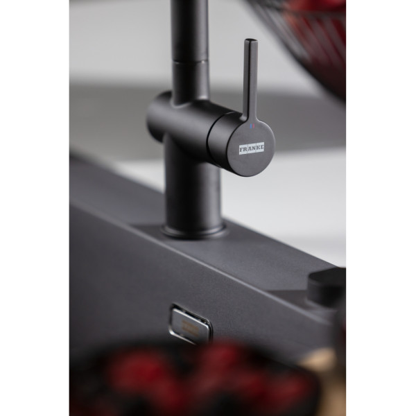 Baterie bucatarie Franke Active L Spout Dual Spray Matte Black