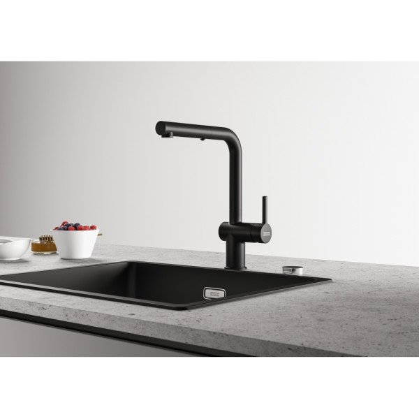 Baterie bucatarie Franke Active L Spout Dual Spray Matte Black