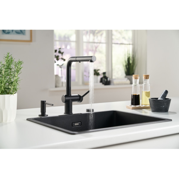 Baterie bucatarie Franke Active L Spout Dual Spray Matte Black