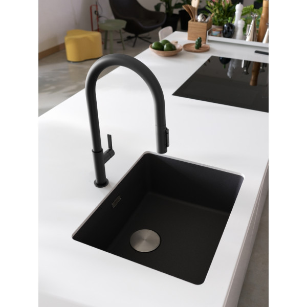 Baterie bucatarie Franke Maris Slim Clear Water Matte Black