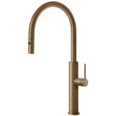 Baterie bucatarie Gessi Flessa 60024.726 Warn Bronze