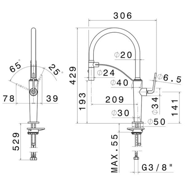 Baterie bucatarie Newform O’Rama 68735.05.093 Chrome