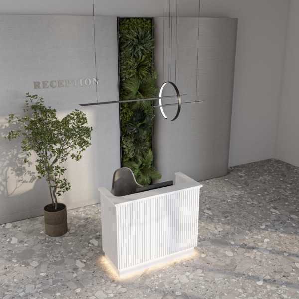 Masa receptie mica cu lamele 145x60