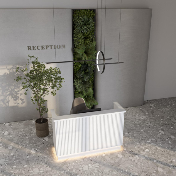 Masa receptie mica cu lamele 190x60