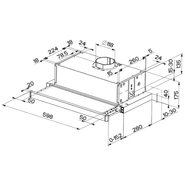 Hota incorporabila Franke FTC 601 BK/GL