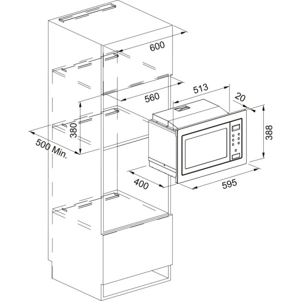 Cuptor cu microunde incorporabil Franke FSM 25 MW XS