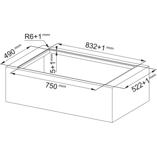 Plita cu inductie cu hota incorporata Franke FMA 8381 R HI Nero