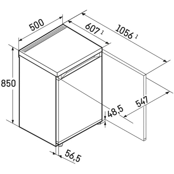 Frigider sub blat Liebherr Re 1200 Pure