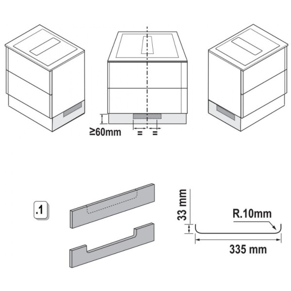 Kit de recirculare (Plinth Out) pentru NikolaTesla Elica KIT0167757