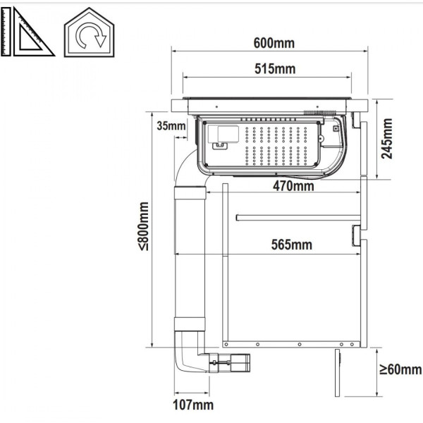 Kit de recirculare (Plinth In) pentru NikolaTesla Elica KIT0167756