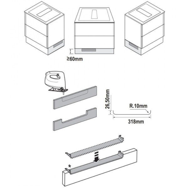 Kit de recirculare (Plinth In) pentru NikolaTesla Elica KIT0167756