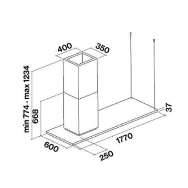 Hota de pod Falmec Zenith NRS Isola 180