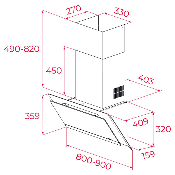 Hota Inclinata Teka DVI 98-G1 EOS BM