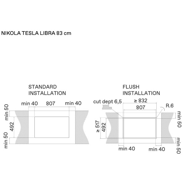 Plita cu inductie cu hota incorporata Elica NikolaTesla Libra Evo BL/F/83 PRF0196340