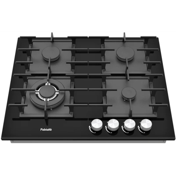 Газовая варочная панель Fabiano FHG 14-44 VGH-T Black Glass Газовая варочная панель Fabiano FHG 14-44 VGH-T Black Glass