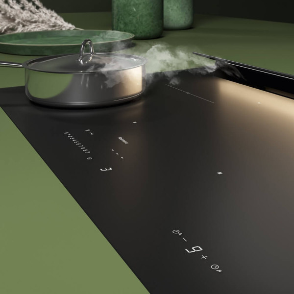 Plita cu inductie cu hota incorporata Falmec Brera 75 Vetro Matt
