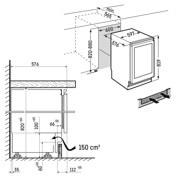 Racitor de vinuri Incorporabil Liebherr UWgbi 3682 Racitor de vinuri Incorporabil Liebherr UWgbi 3682