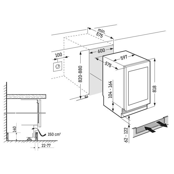 Racitor de vinuri Incorporabil Liebherr UWgb 3632 Racitor de vinuri Incorporabil Liebherr UWgb 3632