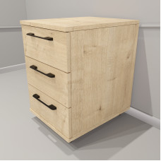 Dulap pe roti cu trei sertare