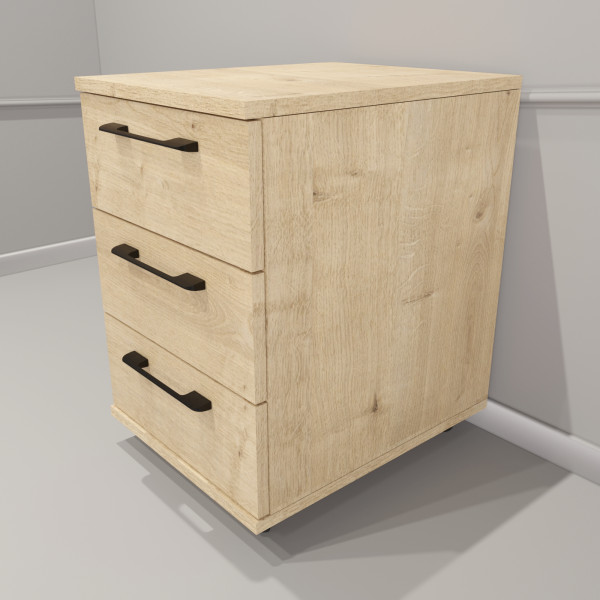 Dulap pe roti cu trei sertare